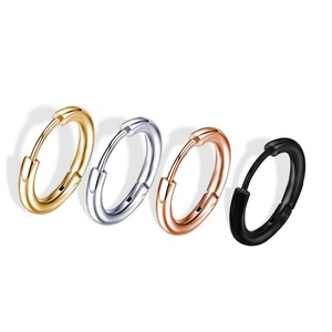 Boucles d'oreilles créoles hypoallergéniques en acier inoxydable 304 plaqué PVD de haute qualité, non ternissables, pour femmes, vente en gros - Product Image 3