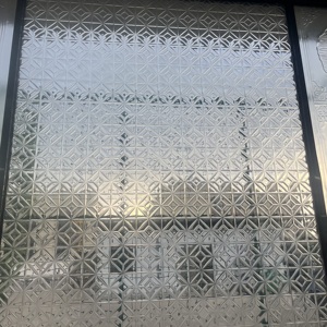 High Quality Hot Melt Embossed <b>Glass</b> Vertical Striped Texture Hot Press Art <b>Glass</b> For Interior Partition And Hotel Wall Decorate - Product Image 1