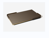 Plateau ramadan personnalisé T-268Wholesale Fast Food Tary avec surface de texture plateau en cuir antidérapant ensemble de plateaux roulants rectangulaires