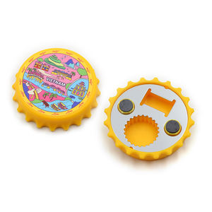 Personalized Photo Engraved Bottle Opener Cities Helsinki Aluminum Foil Beer Cap Magnetic Bottle Opener Fridge Finland Souvenir - Product Image 5