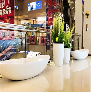 ชุดกระถางดอกไม้รูปเก้าอี้เรือนำโชค รุ่น Y045 ทำจากไฟเบอร์กลาส ดีไซน์ทันสมัย ตกแต่งได้ตามต้องการ เหมาะสำหรับใช้ในร้านอาหาร สวนสาธารณะ โรงเรียน วิลล่า - Product Image 2