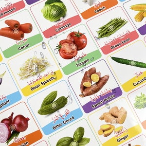 Affiche éducative bilingue <span class=keywords><strong>arabe</strong></span>-anglais sur les légumes, jouets éducatifs pour enfants apprenant l'<span class=keywords><strong>arabe</strong></span> - Product Image 3