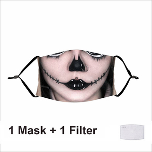 Nouveau jour des femmes des crânes de sucre morts masque facial Festival mexicain Catrina squelette pour Halloween Cosplay accessoires de déguisement - Product Image 3