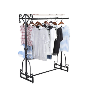 Estante de ropa de pie de metal de un solo nivel, soporte de exhibición para ropa - Product Image 1