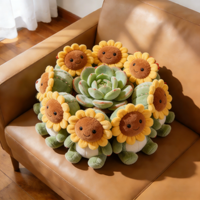 Groothandel Zonnebloem Schildpad Pluche Speelgoed Aangepaste OEM ODM Verjaardag Cado Bloemenwinkel Presentatie Party Favour Collectie Retail Leverancier