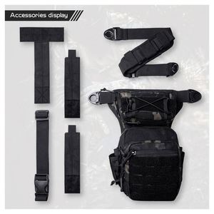 <b>Men</b> Women Waterproof Custom Motor Tactical Waist Bag Attached to the Legs Side <b>Pouch</b> Thigh Bag Harness for Motorcycle - Product Image 4