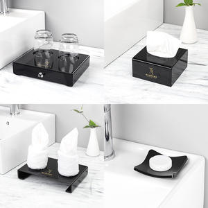Boîte de rangement écologique pour consommables <span class=keywords><strong>d</strong></span>'hôtel Boîte à mouchoirs en acrylique avec bloc-notes pour <span class=keywords><strong>chambre</strong></span> et dossier de service - Product Image 2