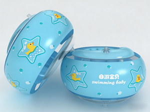 Manches de natation pour enfants Blue Star à trois chambres d'air, ailes de flottaison pour tout-petits, aides à l'apprentissage de la natation, équipement d'entraînement en piscine, vente en gros - Product Image 5