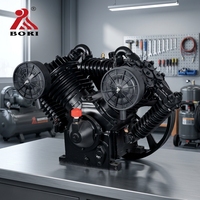 Compresseur d'air à piston BORI BRT-707, alimenté en courant alternatif 220V/380V, stationnaire, refroidi par air, pompe lubrifiée