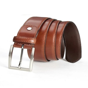 Fashionable Men Casual Leather Belt with Premium Finish Pin Buckle Adjustable <b>Soft</b> Waistband for <b>Jeans</b> Pants and Daily Use - Product Image 1
