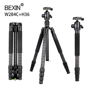 Factory Supply multifunction Carbon Fiber double Panoramic photography monopod camera tripod for photo studio accessories