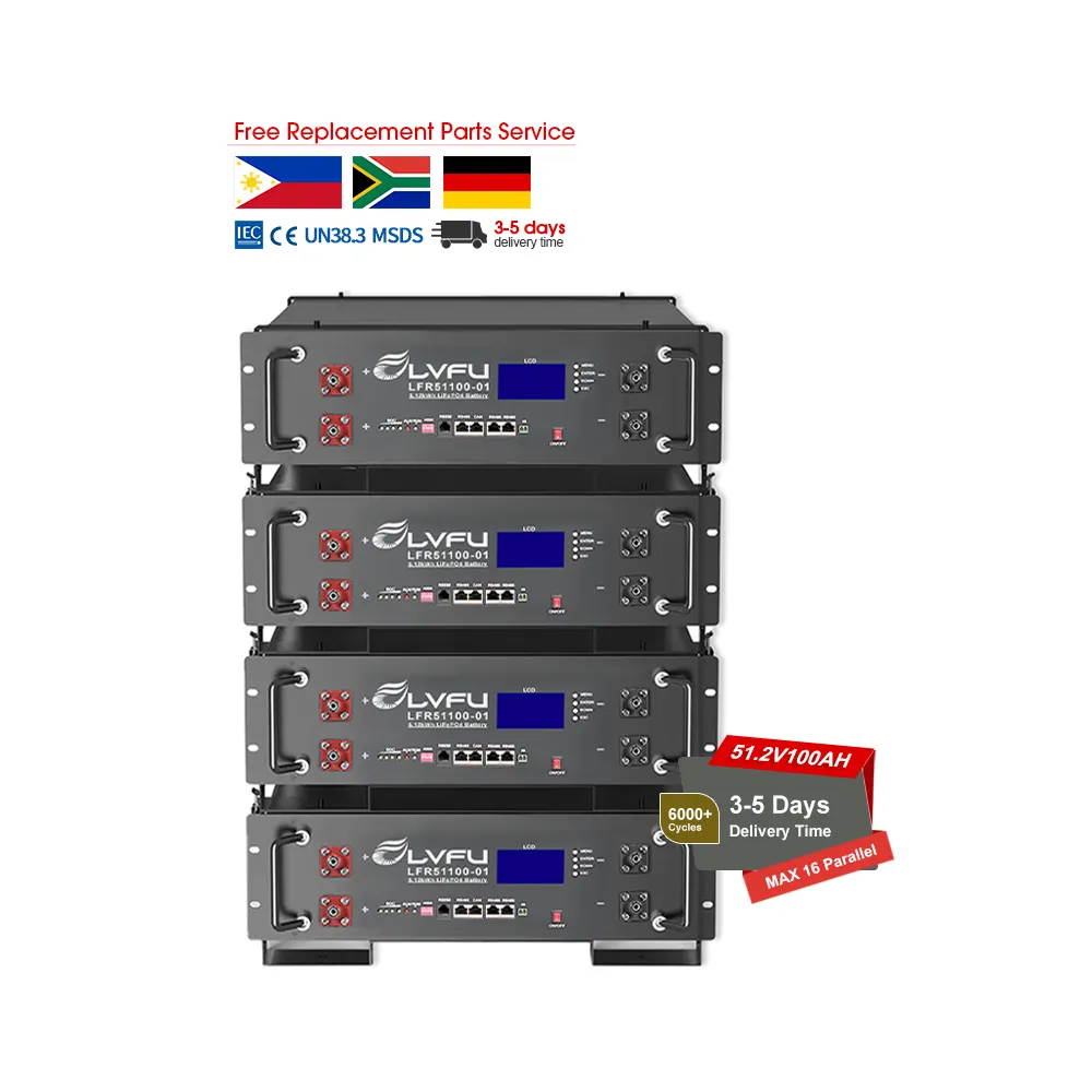 Voltage-10Kwh thấp lưu trữ năng lượng nhà Pin Lithium Ion pin 51.2V 100AH 200AH năng lượng mặt trời Hệ thống giá danh sách