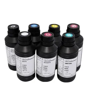爱普生L1800 1390 XP600 TX800 DX5 DX7 i3200 i1600 4720打印头紫外平板/DTF打印机墨水的Bosim 500毫升紫外发光二极管固化墨水