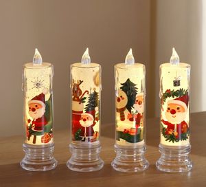 Velas LED sin Llama con Diseño Navideño de Papá Noel y Muñeco de Nieve, Funcionan con Pilas, Decoración Navideña para Festividades - Product Image 2