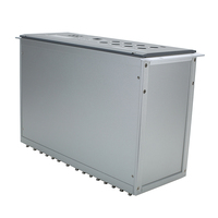 Boîtier de serveur 4U en aluminium ODM/OEM, châssis d'amplificateur électronique, boîtier de stockage à profondeur réduite, couleur argent, personnalisable