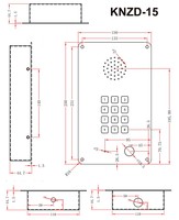 KNTECH KNZD-15 salle blanche interphone SIP2.0 VoIP téléphone industriel étanche et anti-vandalisme avec KNZD-15 d'alimentation POE