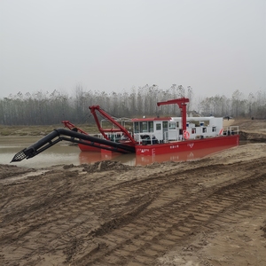 Draga con Motore Diesel, Pompa per Sabbia, Funzione Getto <span class=keywords><strong>d</strong></span>'Acqua e Tubazione di Scarico, Piccola Draga per Sabbia Fluviale - Product Image 1