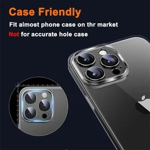 เกราะโลหะ2PCK สำหรับป้องกันเลนส์กล้อง, สำหรับ <span class=keywords><strong>iPhone</strong></span> 16 <span class=keywords><strong>Pro</strong></span> 17 13 <span class=keywords><strong>11</strong></span> 12 14 15 <span class=keywords><strong>PRO</strong></span> <span class=keywords><strong>MAX</strong></span> กระจกนิรภัยสำหรับป้องกันกล้อง <span class=keywords><strong>iPhone</strong></span> - Product Image 4