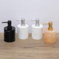 Distributeur de savon manuel haut de gamme pour hôtel, capacité 300 ml, design moderne en résine, bouteille vide autoportante pour salle de bain