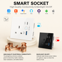 Prise murale intelligente Tuya WiFi Zigbee personnalisable avec charge USB, contrôle à distance par application et sécurité enfant, fournie directement par l'usine (norme UK)