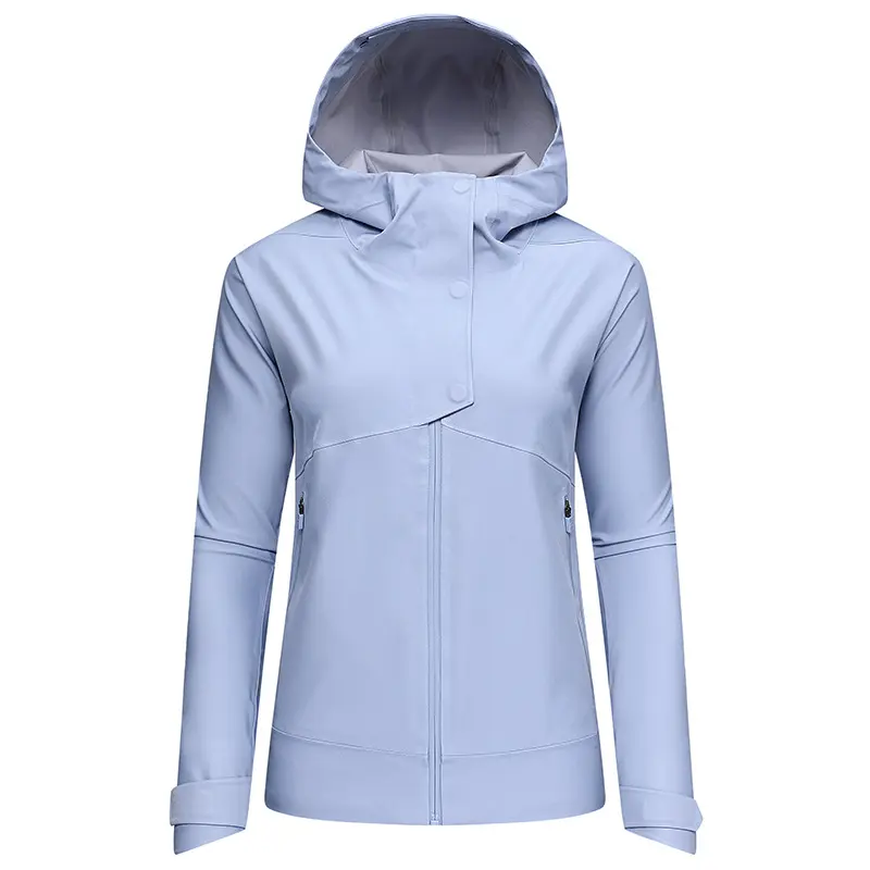 Jaqueta de alpinismo respirável para mulheres, jaqueta de casca macia de peça única para caminhadas primavera outono