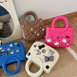 Waterproof EVA Beach <b>Bags</b> Girls Outdoor Travel Holes Handbags With Cartoon <b>Accessories</b> - Product Image 2