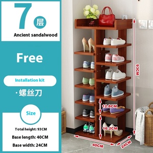 2026 Offerta Speciale Scarpiera e Cappelliera a 7/8/9 Ripiani in Legno, Espositore Scarpiera, Mensola Organizer per Casa, Ufficio e Negozio - Product Image 6