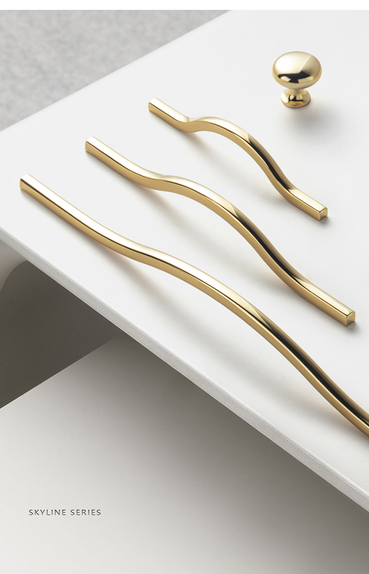 EADER Wardrobe gold handle light luxury modern simple gold drawer cabinet designer handle