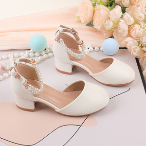 Chaussures de cérémonie pour enfants personnalisables OEM/Vente en gros, ornées de perles, pour mariages, fêtes, écoles et bals, adaptées à toutes les saisons - Product Image 1