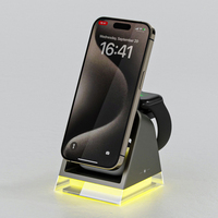 Nouveautés 2025, chargeur sans fil magnétique pliable 3 en 1 tendance avec lampe et support, station multifonctionnelle