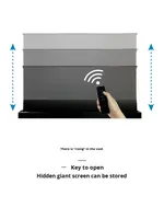 Téléviseur laser VIVIDSTORM 120 pouces, grille noire anti-lumière, écran électrique, projecteur à ultra courte focale, home cinéma, levage automatique