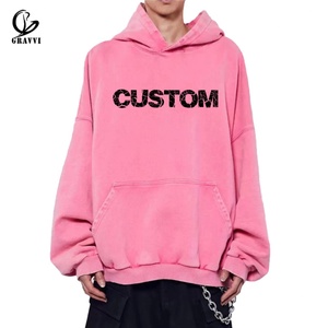 Heavyweight 400 Grams 100%cotton Custom Logo French Terry Casual Oversise Hoodie for Men Manufacture - Product Image 2
