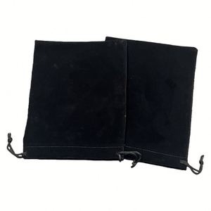 Bolsas de Terciopelo con Cordón para Regalo, Personalizadas con Logotipo, Color Negro, para Guardar Joyas - Product Image 6