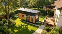 Usine de conteneurs Skyacross, maison modulaire en conteneurs, maison mobile, kits de chalets en bois, villas en bois SIPs, alimentées à l'énergie solaire, écologiques