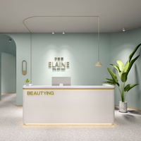 Nouveau design de comptoir de réception, table de comptoir moderne, comptoir de réception, comptoir de caisse, comptoir de spa personnalisé