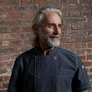 Checkedout all'ingrosso cucina ristorante <span class=keywords><strong>Hotel</strong></span> personale dello Chef indossare giacca a manica corta cappotto estivo Denim <span class=keywords><strong>Hotel</strong></span> uniforme - Product Image 3