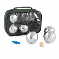 Ensemble professionnel de 6 boules de pétanque en acier au carbone avec sac de transport, fenêtre en PVC et logo personnalisé pour les sports de plein air