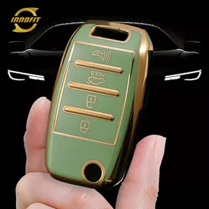 Innofit KIE2 Chine vente en gros clé de voiture couverture complète TPU pour Kia K3 Sportage Cerato tout nouveau design de bord doré étanche
