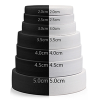 Vente en gros de ruban élastique tricoté noir et blanc de 1.5 à 8cm de large