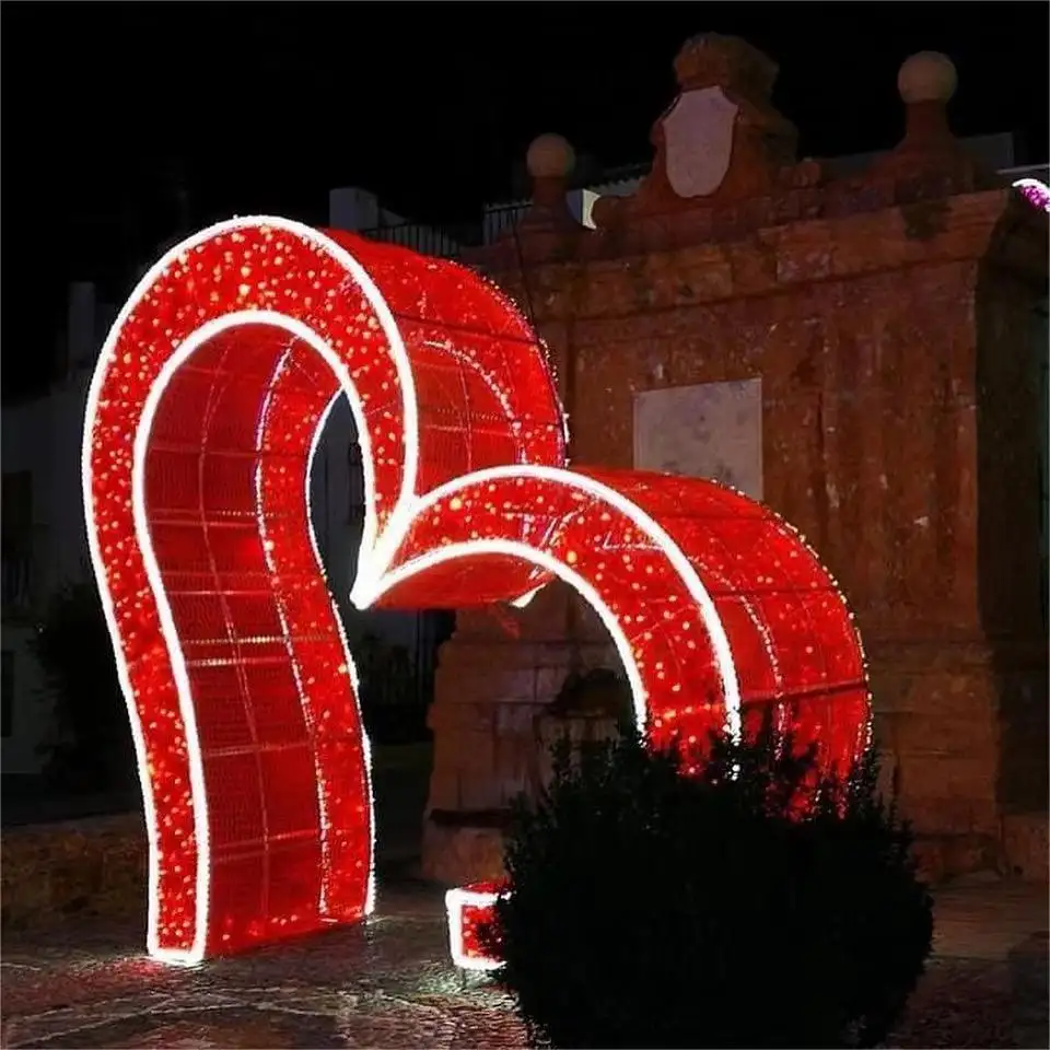 Outdoor use festival Light LED 3D Motif Arch Light Christmas LED heart shape Motif Lights