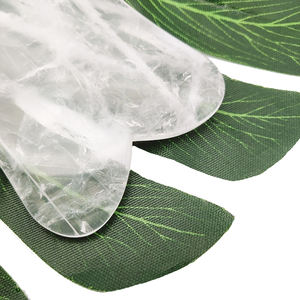 Nouvelle forme clair Quartz Gua Sha outil Guasha blanc cristal clair conseil Massage pour visage corps cou <span class=keywords><strong>Faial</strong></span> - Product Image 5