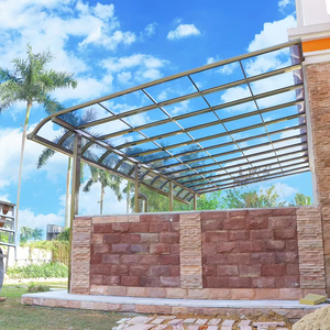 防水キャノピーマーキーオーニングピンクキャノピーガゼボヘビーデューティポリカーボネートシート窓キャノピー - Product Image 3