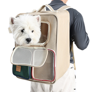 Bolsa de Viaje y Mochila 2 en 1 para Mascotas - Transportín de Viaje para Perros de Poliéster, Transportín para Mascotas de Doble Uso para Mascotas Pequeñas - Product Image 3