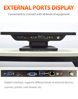Terminal de point de vente tactile capacitif ZHONGJI 15,6 pouces à 10 points avec processeur Intel Core et base métallique pliable pour la vente au détail