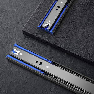 Unihopper Three-Section Drawer <b>Slide</b> With Ball Bearing Soft Closing For Furniture Drawers - Product Image 1