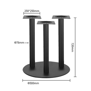 Factory Direct Sale Heavy Metal Iron Table Base Black Paint Round Table Leg Commercial Restaurant Coffee Shop Hotel Table Leg. - Product Image 6