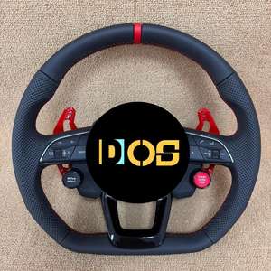 Pour Audi A6 A7 C8 S6 <span class=keywords><strong>RS6</strong></span> S7 RS7 <span class=keywords><strong>Volant</strong></span> à deux boutons en fibre de carbone 2017 2018 2020 <span class=keywords><strong>2021</strong></span> 2022 2024 avec palettes de changement de vitesse - Product Image 5