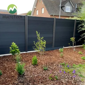 Современный Деревянный Пластиковый садовый композитный уединенный Wpc дверной электрический уличный забор панели