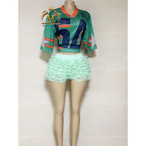 Printemps été femmes tenues mignonnes imprimer maille Jersey chemise Mini jupe 2 pièces ensembles filles Y2K décontracté deux pièces ensemble de vêtements femmes - Product Image 2