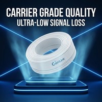Cable de Fibra Óptica FTTH de 2 Hilos Sólidos con 2 Hilos de Acero de Refuerzo, 2 km/Rollo, SM G657A1, Tipo Mariposa